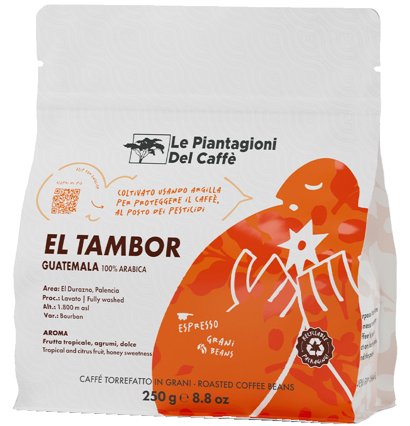 El Tambor - Pacco di caffè Specialty in grani di Singola Piantagione, 100% Arabica per Espresso dal Guatemala in formato da 250g